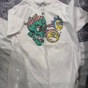 Ripple Junction White T-Shirt with Graphic Design